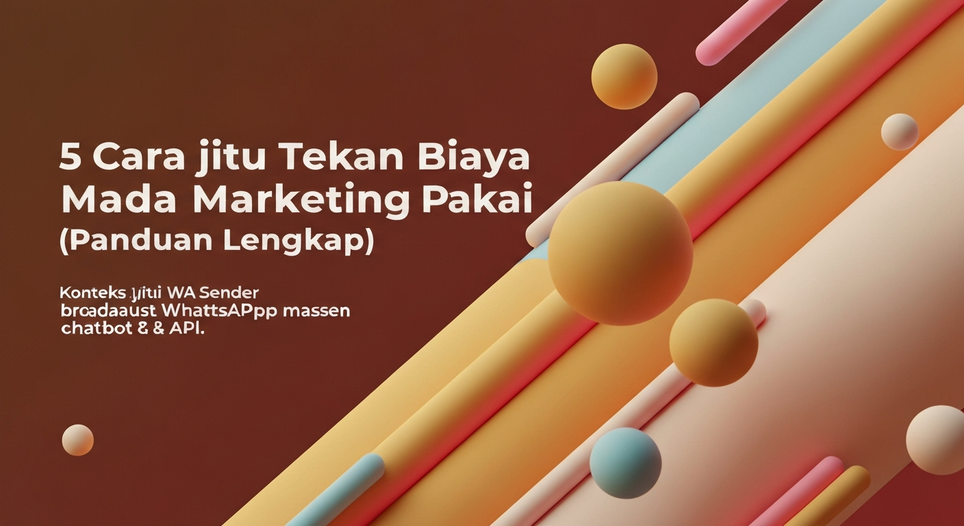 5 Cara Jitu Tekan Biaya Marketing Pakai WaSender (Panduan Lengkap)